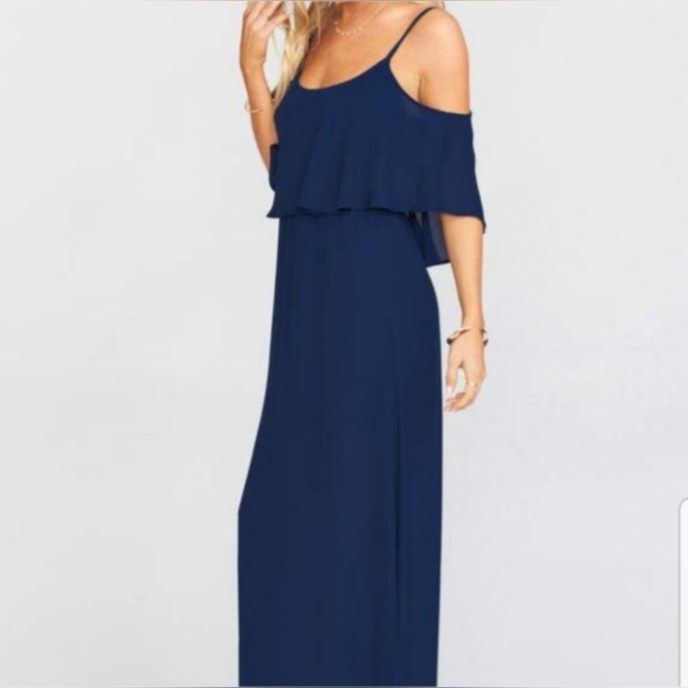 NWT Show Me Your Mumu Caitlyn Dark Blue Dress Xsmall